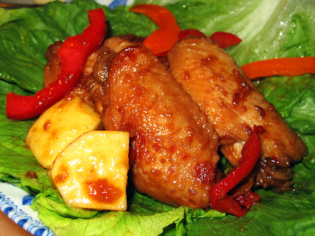 鶏手羽中とりんごの柔らか煮（中国広東料理）（完成画像）