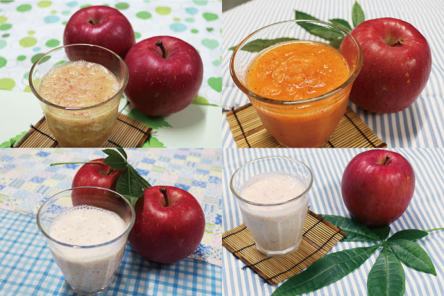 4 homemade apple smoothies