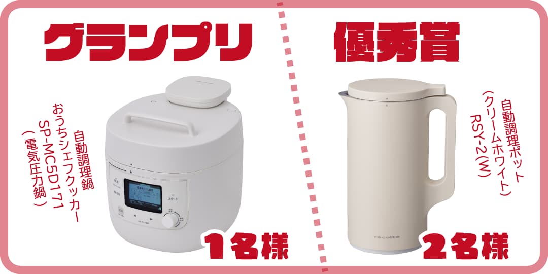 レシピコンテスト受賞賞品 画像