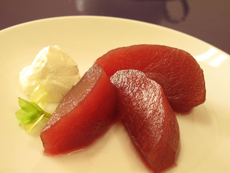 りんごの赤ワイン煮 完成画像