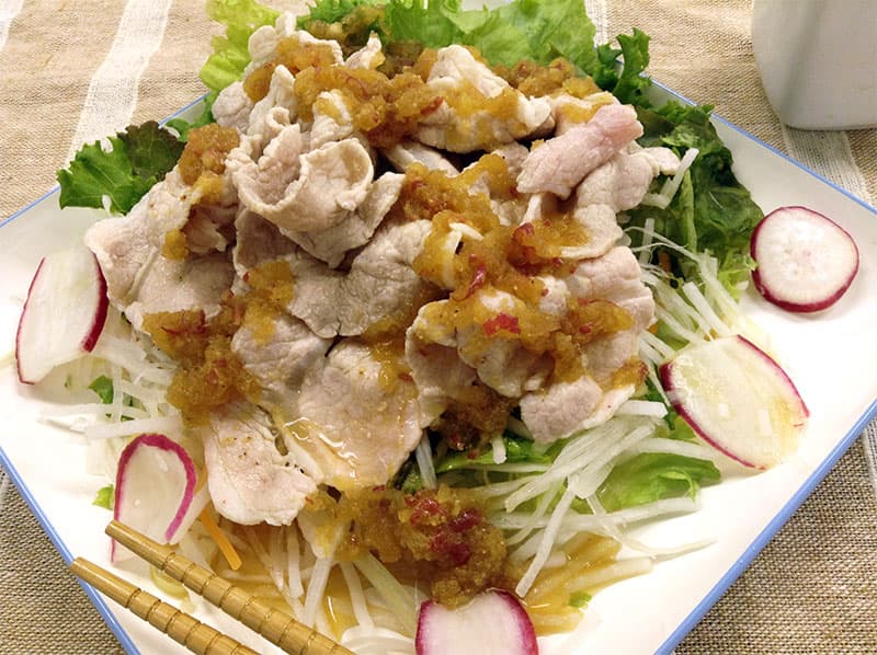 りんごたっぷり特製ダレの冷しゃぶ 完成画像