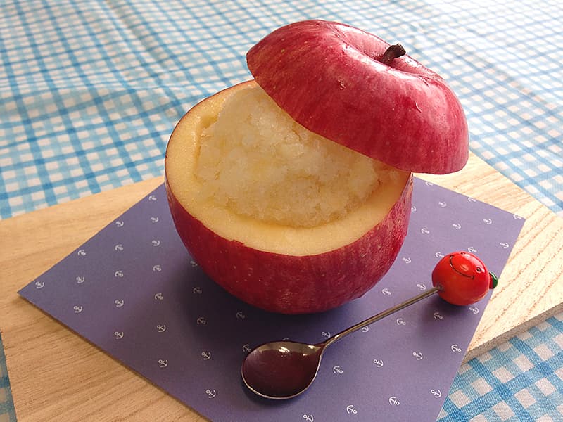 すりおろしりんごのふわふわシャーベット 完成画像