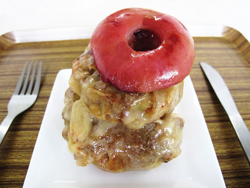ボリューム満点！りんごバーガー 完成画像