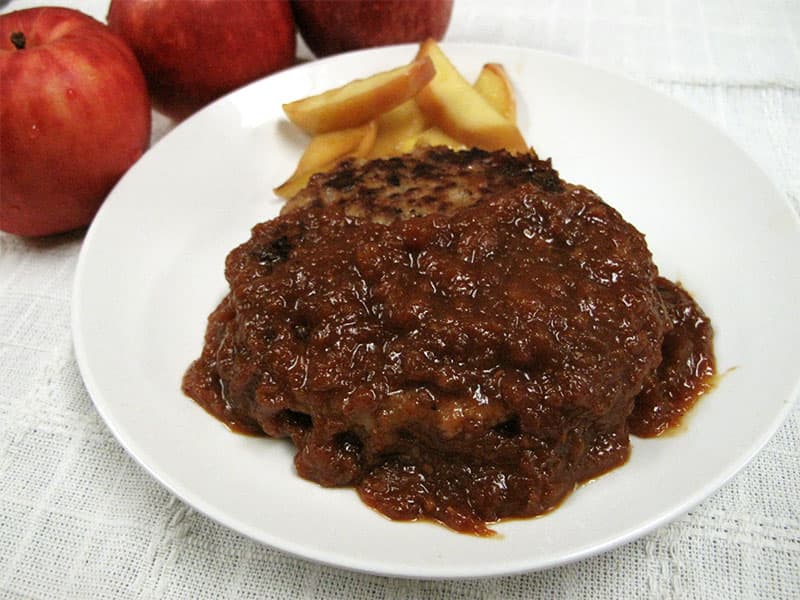 りんごたっぷりハンバーグ　完成画像