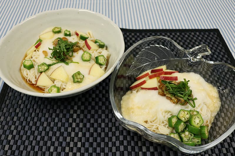 りんごで彩るまぜそうめん　完成画像