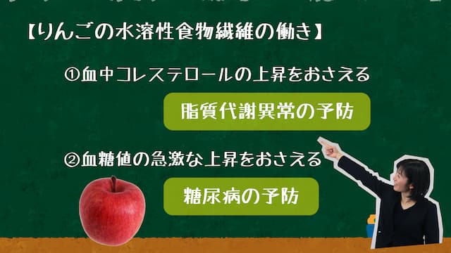 【２時限目】りんごの水溶性食物繊維の働き　公開日：2022/4/8 画像