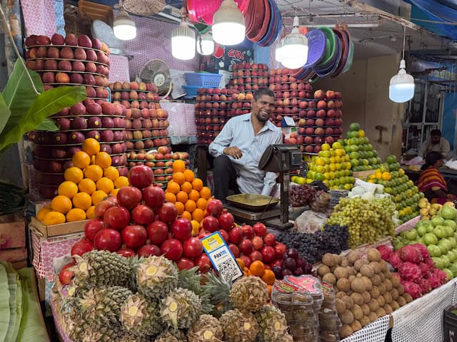 インドの果物屋 画像