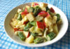 Apple and asparagus “Koro Koro” salad