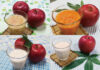 4 homemade apple smoothies🍎